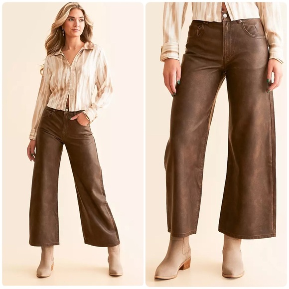 Free People Pants - New! We The Free x Free People Misha Brown Barrel Balloon Wide Leg Pants🤎 26 NWT